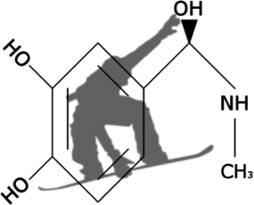Icono con la fómula molecular de la Adrenalina