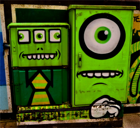 Fotografía de un grafiti en Narón