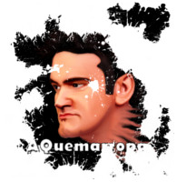 Dibujo pequeño de Tarantino visto de perfil