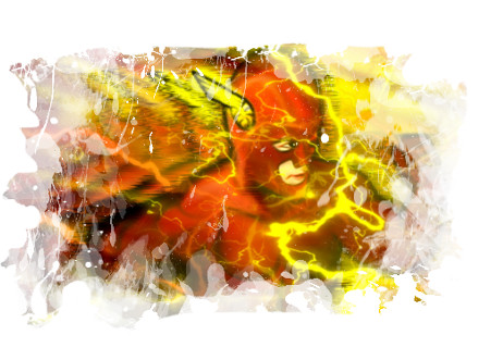 Dibujo de The Flash corriendo