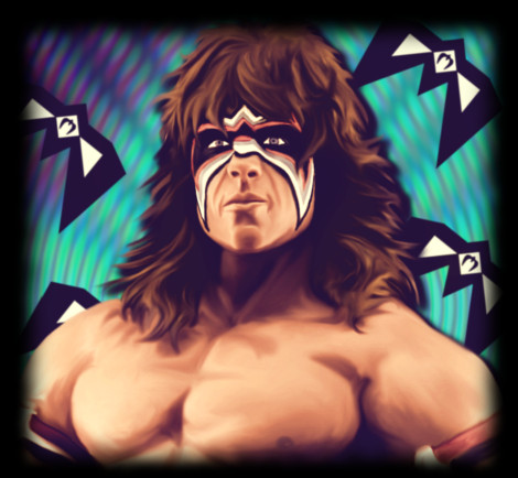 Caricatura de Warrior en estilo vintage