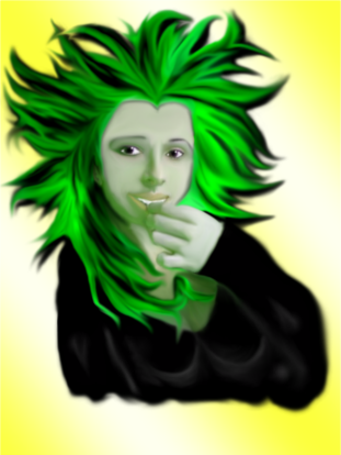 Reportera Angie AQuemarropa Versión Verde