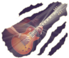 Rock Theme. Dibujo guitarra de Slash