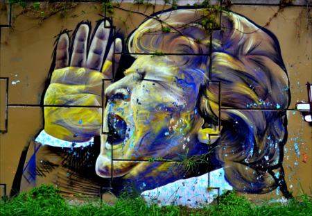 Graffiti ubicado en A Malata, Galicia