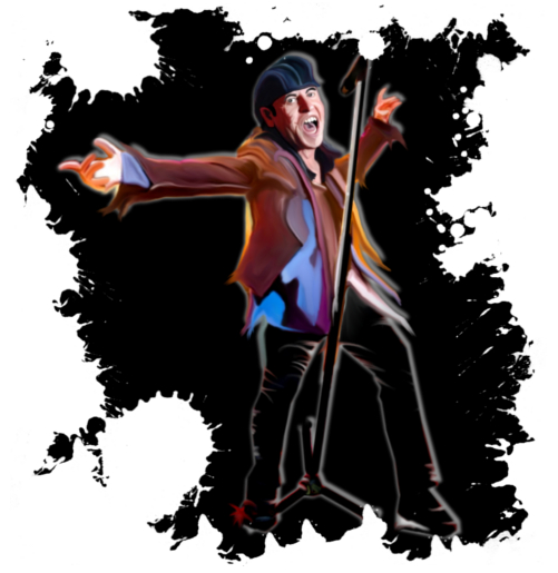 Dibujo de Klaus Meine, cantante de Scorpions