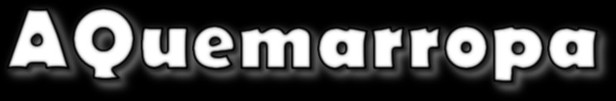 Letras AQuemarropa en blanco con fondo negro