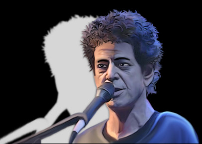 Caricatura de Lou Reed