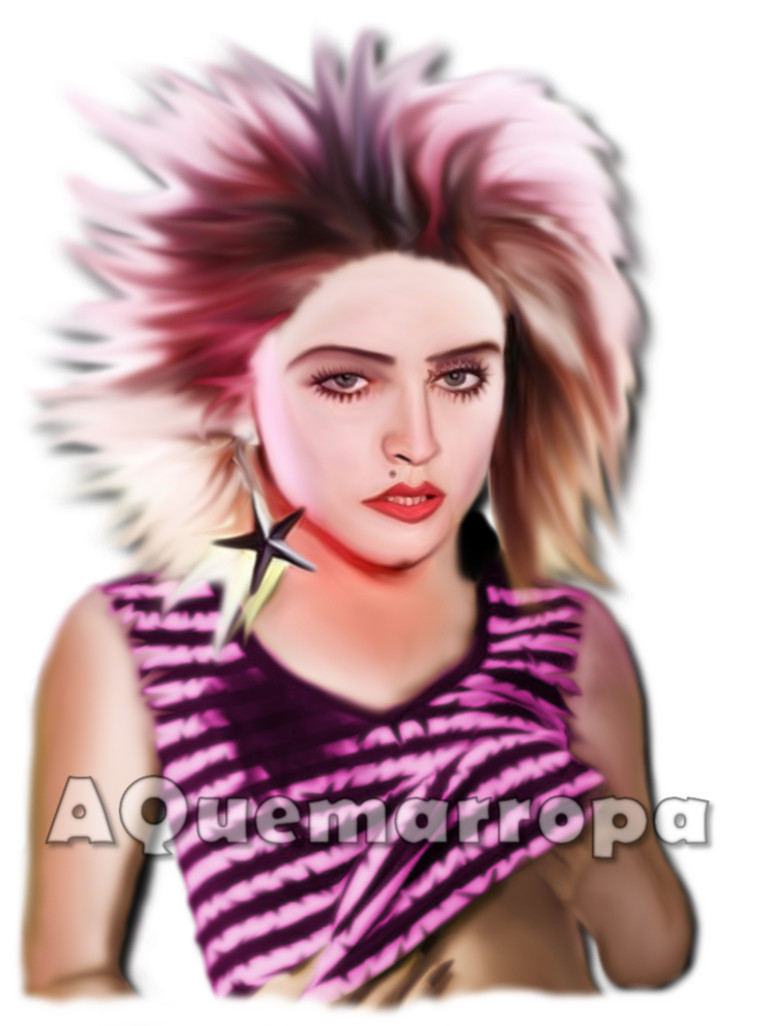 Dibujo de Madonna despeinada
