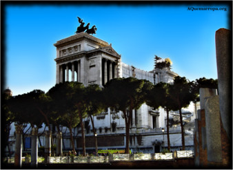 Monumento Victor Manuel II en obras. Roma, año 2008