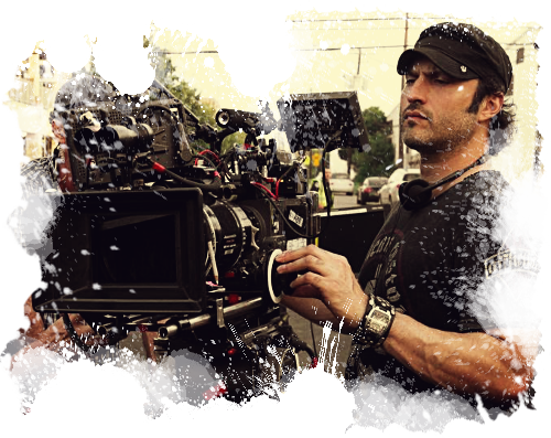 Robert Rodriguez en el rodaje de Sin City El director con una cámara en plena filmación de la película