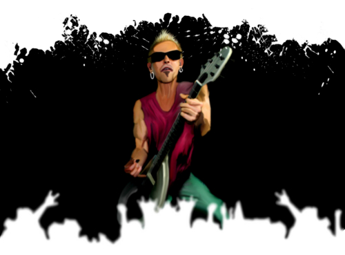 Caricatura de Rudolf Schenker de Scorpions