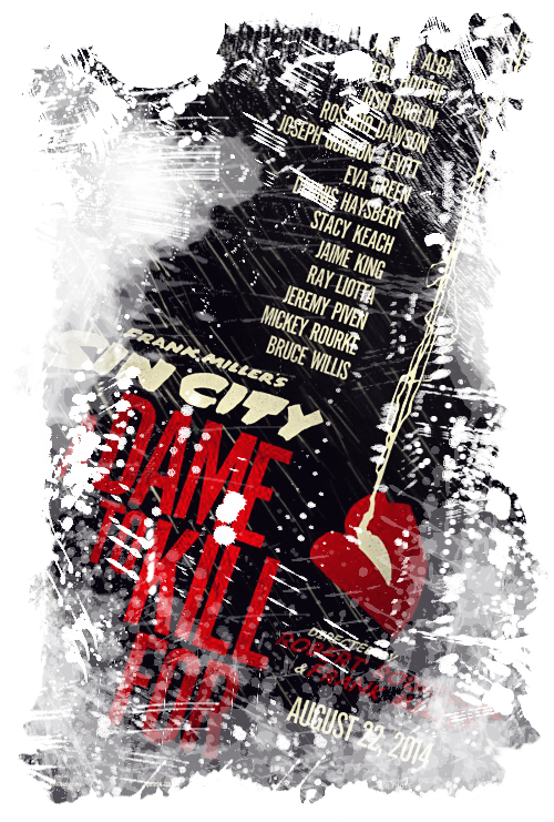 Cartel de Sin City - A Dame To Kill For Imagen de un cartel promocional un poco gastado