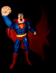 Dibujo de Superman con fondo negro