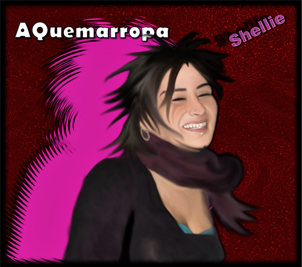 Caricatura de Shellie representado una noche de discoteca