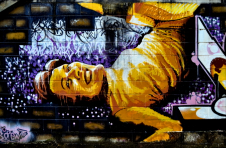 Graffiti ubicado en A Malata