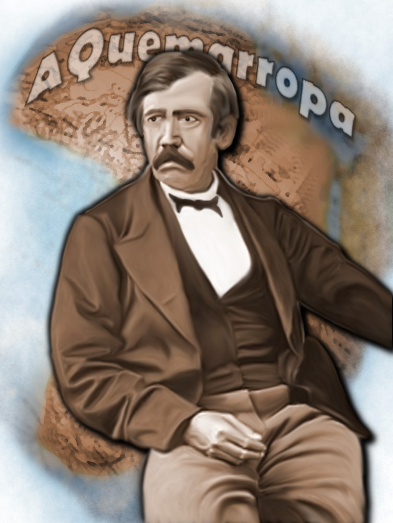 David Livingstone sobre el mapa de África