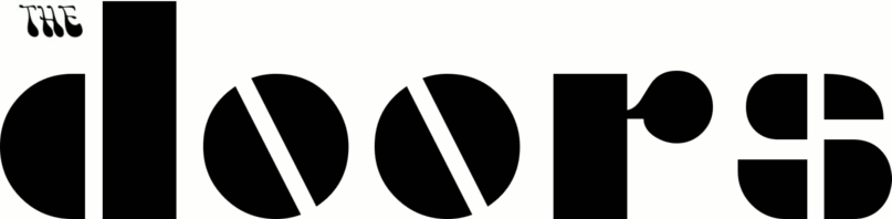 Animación con las letras "The Doors" en varios colores