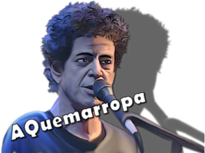 Dibujo de Lou Reed con un micrófono