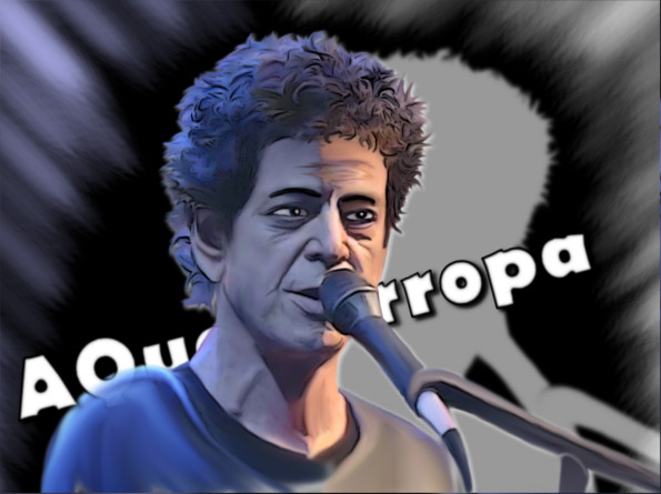 Lámina de Lou Reed en concierto