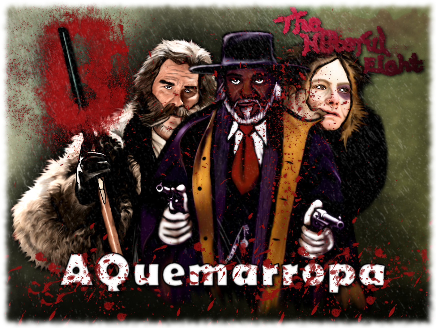 The Hateful Eight Poster Póster alternativo con los tres protagonistas principales