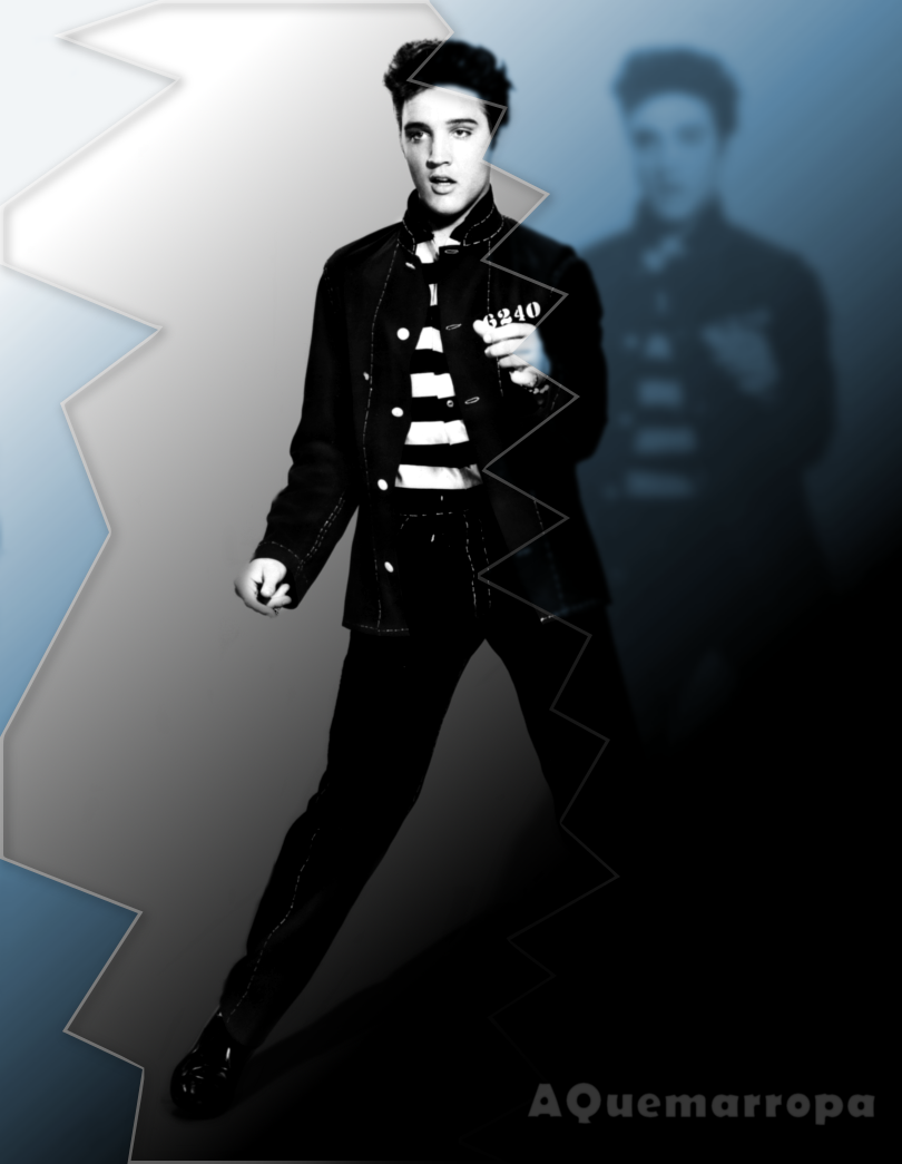 Retoque fotográfico a una vieja foto de Elvis Presley