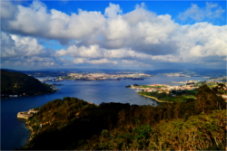 Imagen de un paisaje visto desde las alturas
